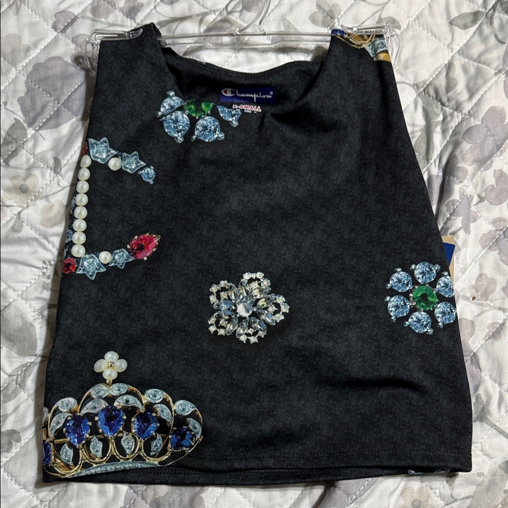 Champion Black bra Tank with Jewel Accents